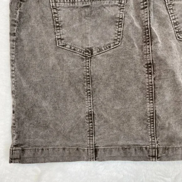 PrAna Merrigan Skirt 10 Corduroy Stretch Button-Through Brown Women's - Picture 6 of 11